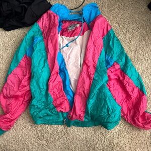 Colorful Vintage Windbreaker Jacket - Casual Isle